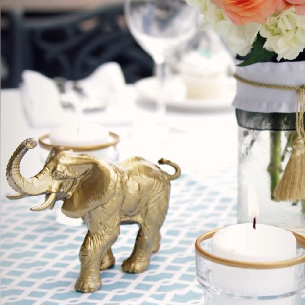 Gold Safari Animal Luxe Table Decor Figurines for Party or Baby Shower - Picture 6 of 6